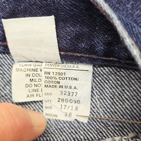 Rocky Mountain Vintage High Waist Jeans Women's 17/18 Dark‎ Wash Pleated Cowgirl - Picture 4 of 13